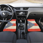 Retro Puerto Rican Flag Print Front and Back Car Floor Mats