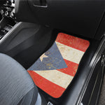 Retro Puerto Rican Flag Print Front and Back Car Floor Mats