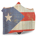 Retro Puerto Rican Flag Print Hooded Blanket