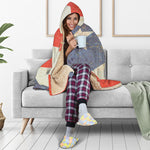Retro Puerto Rican Flag Print Hooded Blanket
