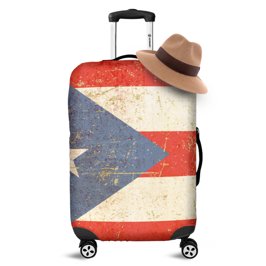 Retro Puerto Rican Flag Print Luggage Cover