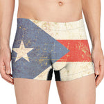 Retro Puerto Rican Flag Print Men's Boxer Briefs