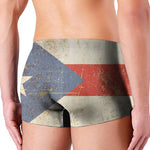 Retro Puerto Rican Flag Print Men's Boxer Briefs