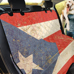 Retro Puerto Rican Flag Print Pet Car Back Seat Cover