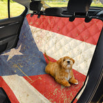 Retro Puerto Rican Flag Print Pet Car Back Seat Cover