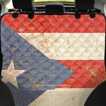 Retro Puerto Rican Flag Print Pet Car Back Seat Cover