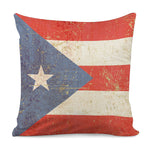 Retro Puerto Rican Flag Print Pillow Cover