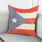 Retro Puerto Rican Flag Print Pillow Cover