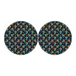 Retro Sea Turtle Pattern Print Car Coasters