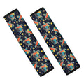 Retro Sea Turtle Pattern Print Car Seat Belt Covers
