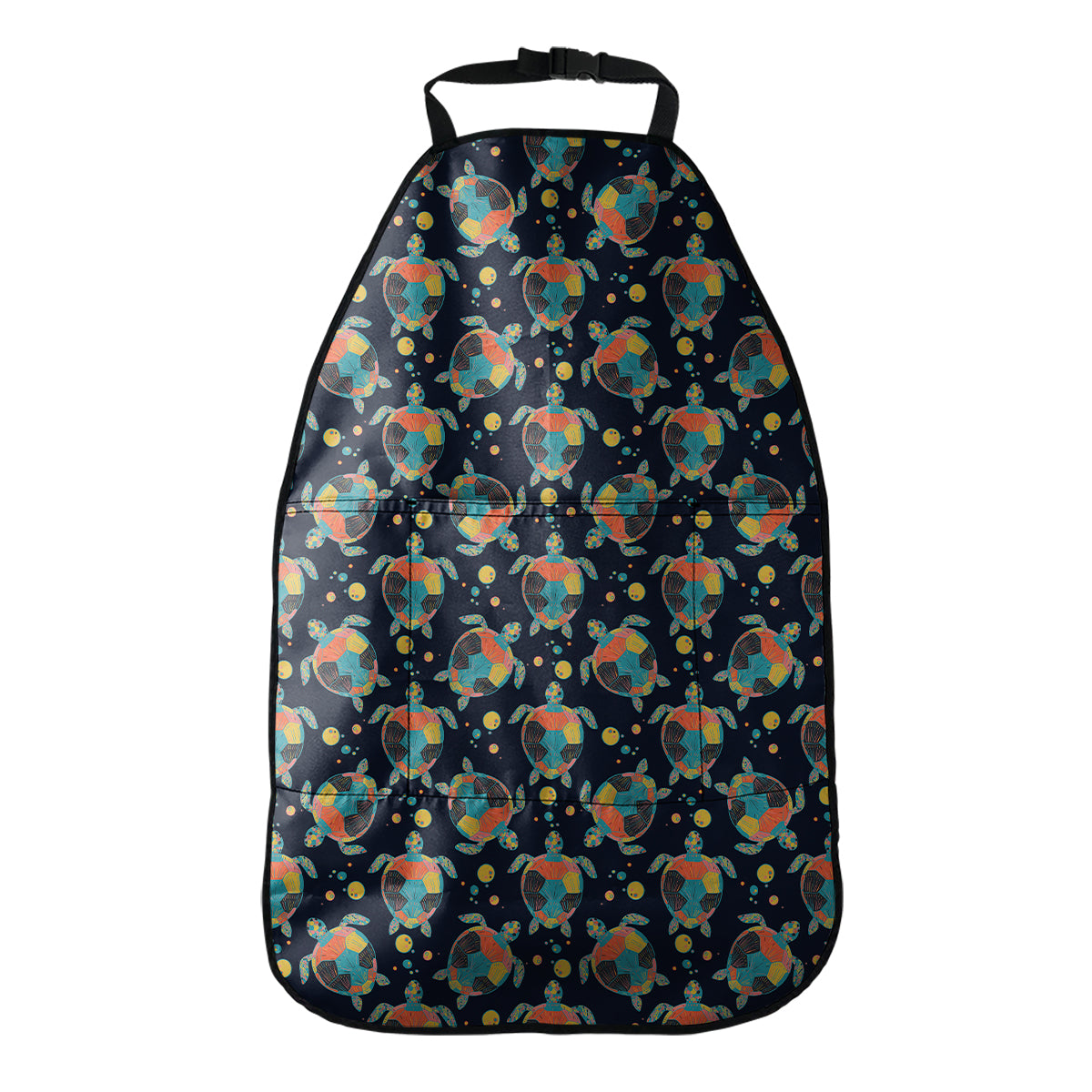 Retro Sea Turtle Pattern Print Car Seat Organizers