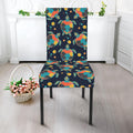 Retro Sea Turtle Pattern Print Dining Chair Slipcover