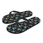 Retro Sea Turtle Pattern Print Flip Flops