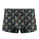 Retro Sea Turtle Pattern Print Men's Boxer Briefs