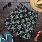 Retro Sea Turtle Pattern Print Men's Shorts