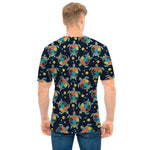 Retro Sea Turtle Pattern Print Men's T-Shirt