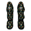 Retro Sea Turtle Pattern Print Muay Thai Shin Guards