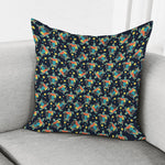 Retro Sea Turtle Pattern Print Pillow Cover