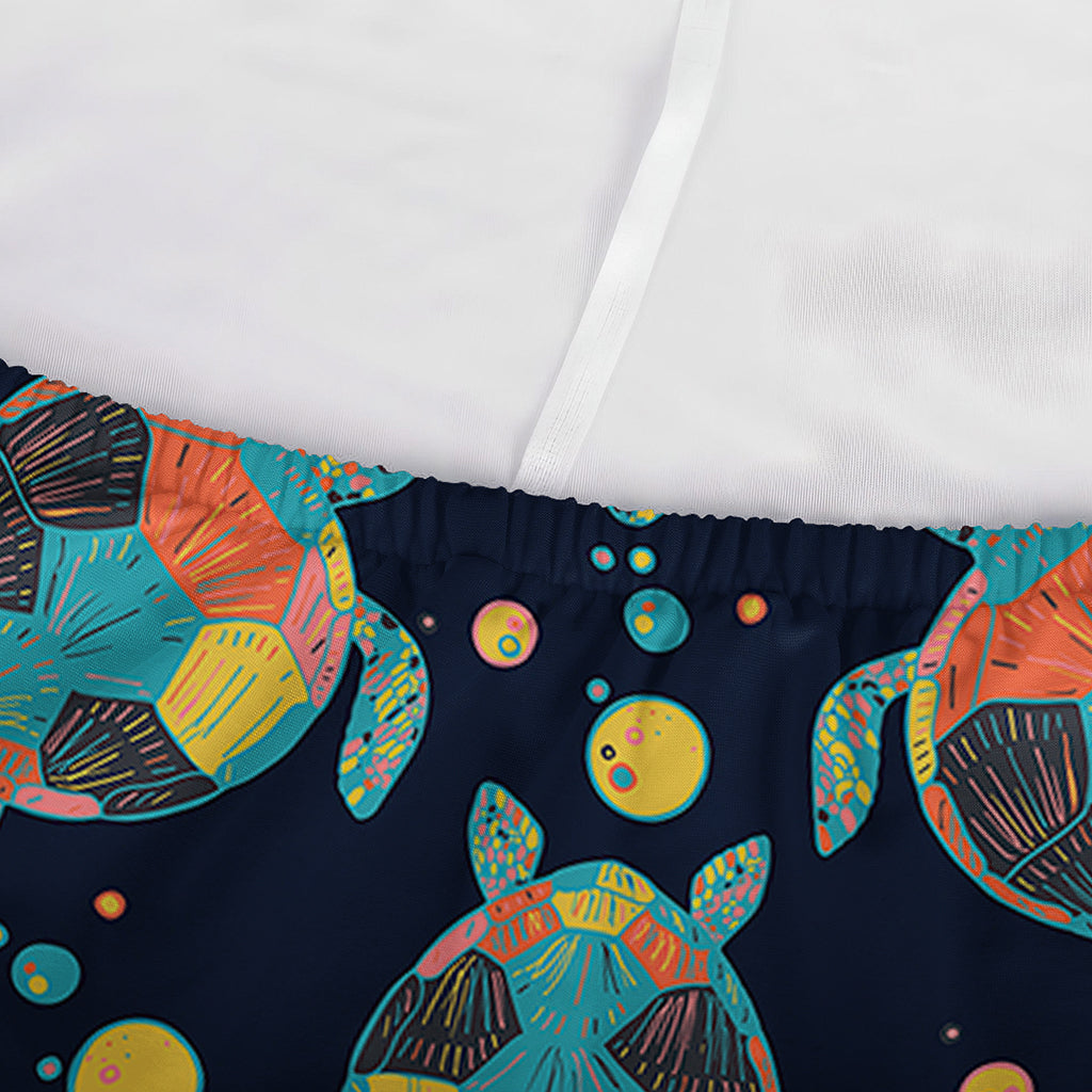 Retro Sea Turtle Pattern Print Sofa Cover