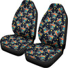 Retro Sea Turtle Pattern Print Universal Fit Car Seat Covers