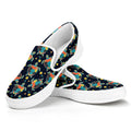 Retro Sea Turtle Pattern Print White Slip On Sneakers