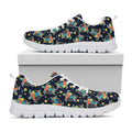 Retro Sea Turtle Pattern Print White Running Shoes