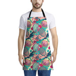 Retro Tennis Pattern Print Apron