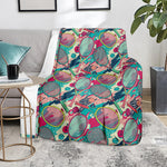 Retro Tennis Pattern Print Blanket