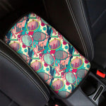 Retro Tennis Pattern Print Car Center Console Cover
