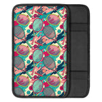 Retro Tennis Pattern Print Car Center Console Cover