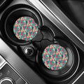 Retro Tennis Pattern Print Car Coasters