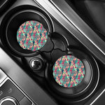 Retro Tennis Pattern Print Car Coasters