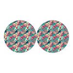 Retro Tennis Pattern Print Car Coasters