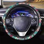 Retro Tennis Pattern Print Car Steering Wheel Cover