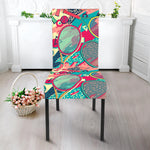 Retro Tennis Pattern Print Dining Chair Slipcover