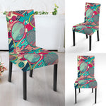 Retro Tennis Pattern Print Dining Chair Slipcover
