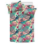 Retro Tennis Pattern Print Duvet Cover Bedding Set