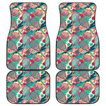 Retro Tennis Pattern Print Front and Back Car Floor Mats