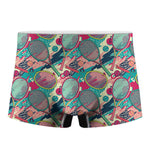 Retro Tennis Pattern Print Men's Boxer Briefs