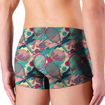Retro Tennis Pattern Print Men's Boxer Briefs
