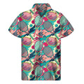 Retro Tennis Pattern Print Men's Short Sleeve Shirt