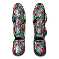 Retro Tennis Pattern Print Muay Thai Shin Guards