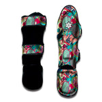 Retro Tennis Pattern Print Muay Thai Shin Guard