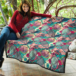 Retro Tennis Pattern Print Quilt