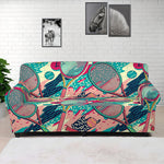 Retro Tennis Pattern Print Sofa Cover