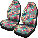 Retro Tennis Pattern Print Universal Fit Car Seat Covers