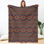 Retro Tribal Navajo Pattern Print Blanket