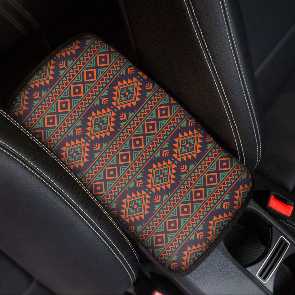 Retro Tribal Navajo Pattern Print Car Center Console Cover