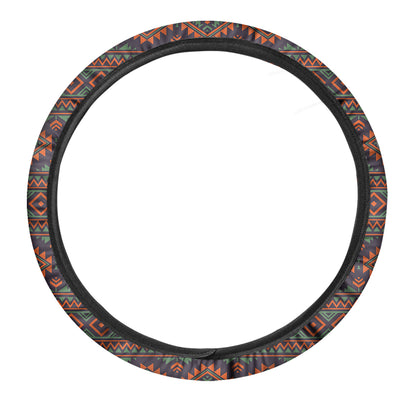 Retro Tribal Navajo Pattern Print Car Steering Wheel Cover