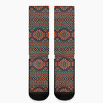 Retro Tribal Navajo Pattern Print Crew Socks